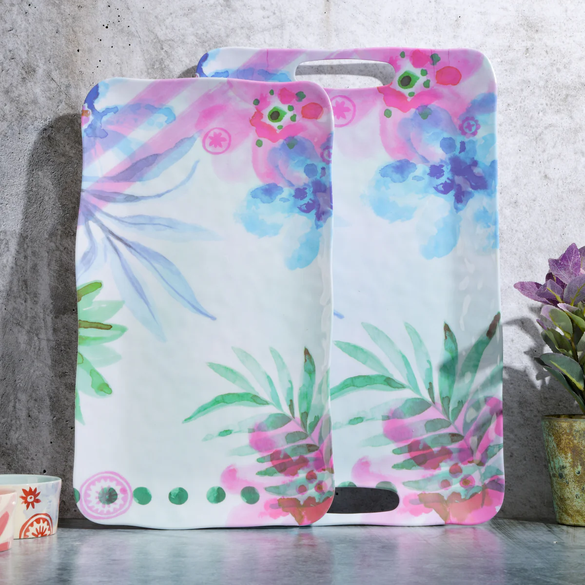 Spice by Tia Mowry 2 Piece Decorated Melamine Serving Trays Spice by Tia Mowry 2 Piece Decorated Melamine Serving Trays